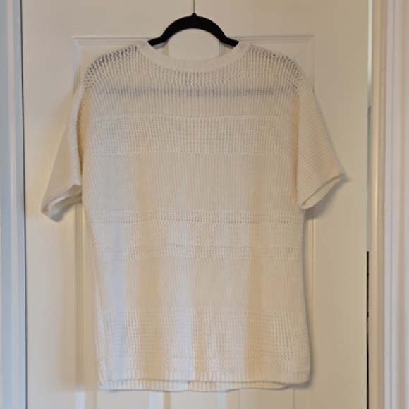 LAFALLETE 148 Knit Short Sleeve Sweater L - Picture 5 of 7